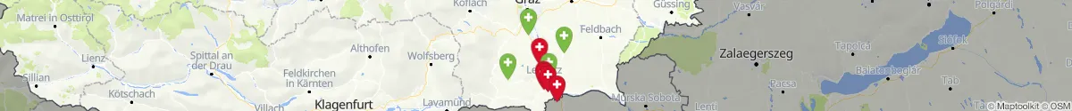 Kartenansicht für Apotheken-Notdienste in der Nähe von Gralla (Leibnitz, Steiermark)